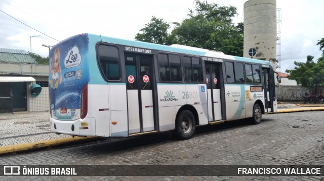 Maraponga Transportes 26801 na cidade de Fortaleza, Ceará, Brasil, por FRANCISCO WALLACE. Número da foto: #12040278.