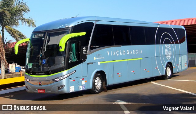 Viação Garcia 8075 na cidade de Londrina, Paraná, Brasil, por Vagner Valani. ID da foto: 12044966.