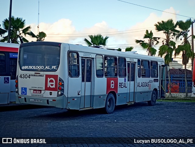 Real Alagoas de Viação 4304 na cidade de Maceió, Alagoas, Brasil, por Lucyan BUSOLOGO_AL_PE. Número da foto: #12043878.