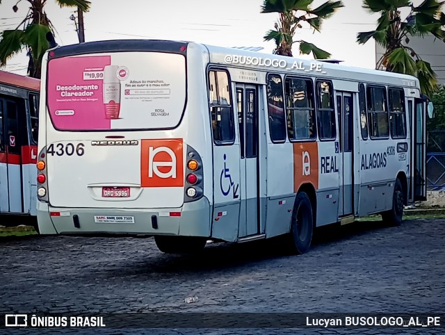 Real Alagoas de Viação 4306 na cidade de Maceió, Alagoas, Brasil, por Lucyan BUSOLOGO_AL_PE. ID da foto: 12042729.