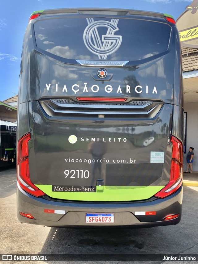 Viação Garcia 92110 na cidade de Ourinhos, São Paulo, Brasil, por Júnior Juninho. Número da foto: #12044947.