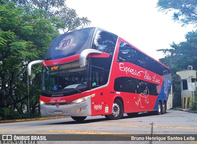 Expresso São Luiz 9090 na cidade de São Paulo, São Paulo, Brasil, por Bruno Henrique Santos Leite. ID da foto: 12043994.