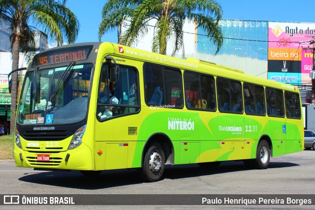 Santo Antônio Transportes Niterói 2.2.111 na cidade de Niterói, Rio de Janeiro, Brasil, por Paulo Henrique Pereira Borges. ID da foto: 12044746.