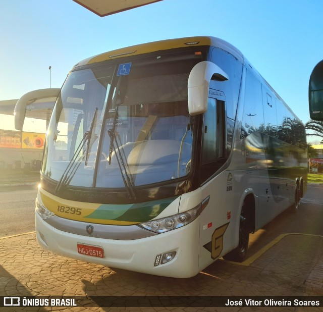 Empresa Gontijo de Transportes 18295 na cidade de Ribeirão Preto, São Paulo, Brasil, por José Vitor Oliveira Soares. ID da foto: 12043193.