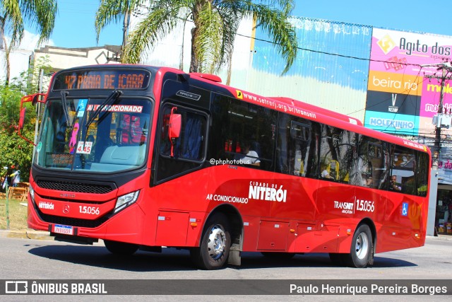 Viação Araçatuba 1.5.056 na cidade de Niterói, Rio de Janeiro, Brasil, por Paulo Henrique Pereira Borges. Número da foto: #12044762.