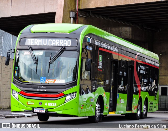 Express Transportes Urbanos Ltda 4 8938 na cidade de São Paulo, São Paulo, Brasil, por Luciano Ferreira da Silva. ID da foto: 12047546.