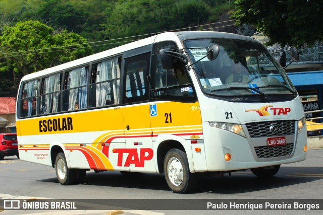 TAP Turismo e Fretamento 21 na cidade de Piraí, Rio de Janeiro, Brasil, por Paulo Henrique Pereira Borges. ID da foto: 12047496.