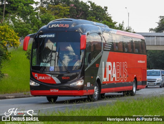 Lirabus 15021 na cidade de Campinas, São Paulo, Brasil, por Henrique Alves de Paula Silva. ID da foto: 12048064.