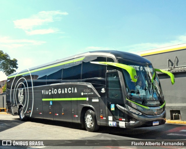 Viação Garcia 92060 na cidade de Sorocaba, São Paulo, Brasil, por Flavio Alberto Fernandes. ID da foto: 12046880.