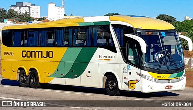 Empresa Gontijo de Transportes 18520 na cidade de Betim, Minas Gerais, Brasil, por Hariel BR-381. ID da foto: 12047811.