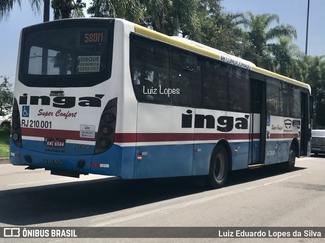 Auto Lotação Ingá RJ 210.001 na cidade de Niterói, Rio de Janeiro, Brasil, por Luiz Eduardo Lopes da Silva. Número da foto: #12046848.