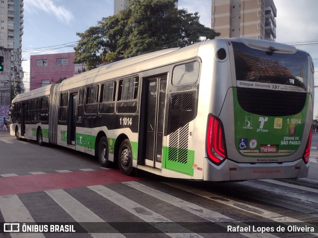 Viação Santa Brígida 1 1014 na cidade de São Paulo, São Paulo, Brasil, por Rafael Lopes de Oliveira. ID da foto: 12046158.