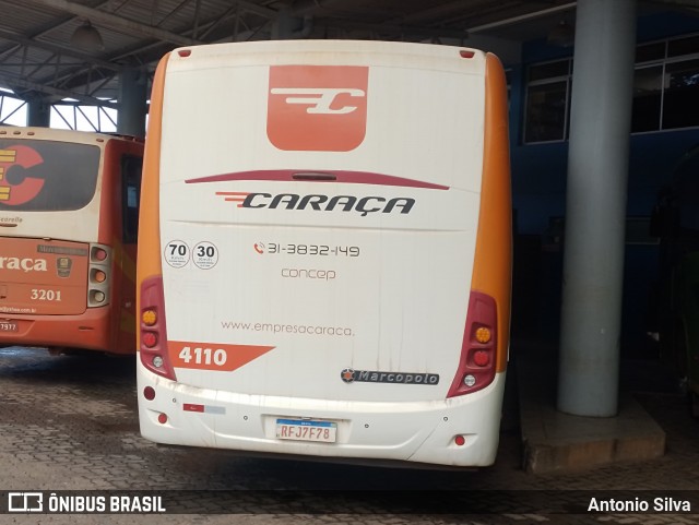 Empresa Caraça Transportes e Turismo 4110 na cidade de Santa Bárbara, Minas Gerais, Brasil, por Antonio Silva. ID da foto: 12045754.