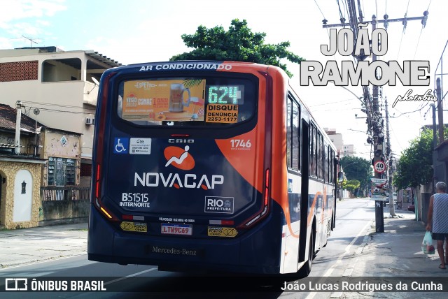 Viação Novacap B51515 na cidade de Rio de Janeiro, Rio de Janeiro, Brasil, por João Lucas Rodrigues da Cunha. ID da foto: 12046067.