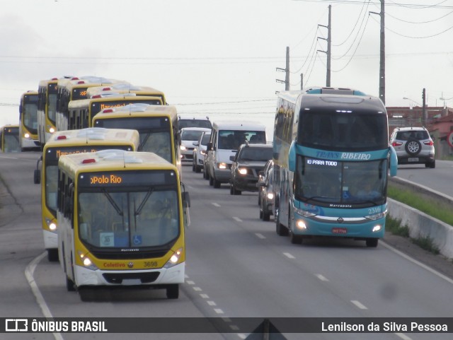 Coletivo Transportes 3698 na cidade de Caruaru, Pernambuco, Brasil, por Lenilson da Silva Pessoa. ID da foto: 12047321.