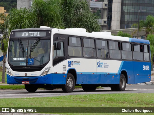 Transol Transportes Coletivos 50398 na cidade de Florianópolis, Santa Catarina, Brasil, por Cleiton Rodrigues. Número da foto: #12048216.