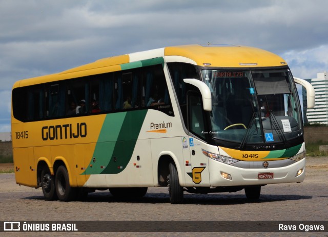 Empresa Gontijo de Transportes 18415 na cidade de Vitória da Conquista, Bahia, Brasil, por Rava Ogawa. ID da foto: 12050016.