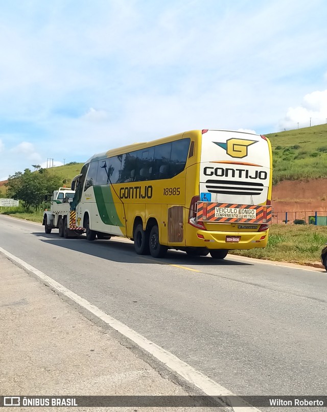 Empresa Gontijo de Transportes 18985 na cidade de Governador Valadares, Minas Gerais, Brasil, por Wilton Roberto. ID da foto: 12049719.