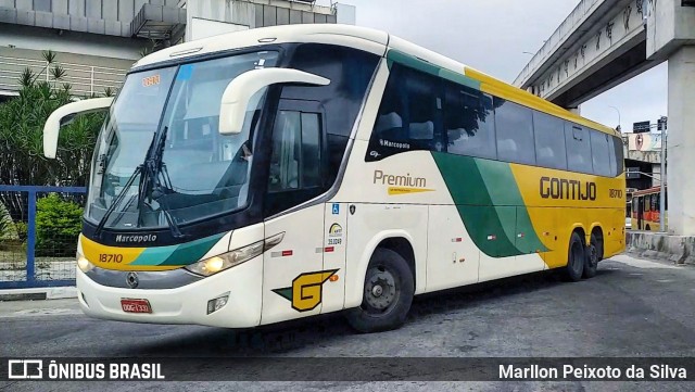 Empresa Gontijo de Transportes 18710 na cidade de Rio de Janeiro, Rio de Janeiro, Brasil, por Marllon Peixoto da Silva. ID da foto: 12049834.