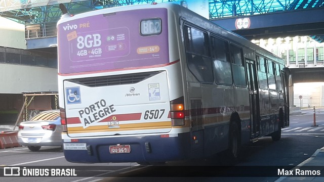 Nortran Transportes Coletivos 6507 na cidade de Porto Alegre, Rio Grande do Sul, Brasil, por Max Ramos. Número da foto: #12050808.