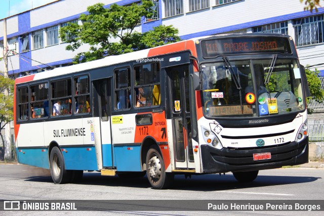 Viação Sul Fluminense 1172 na cidade de Volta Redonda, Rio de Janeiro, Brasil, por Paulo Henrique Pereira Borges. ID da foto: 12052653.