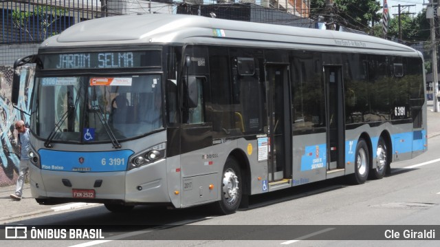 Viação Paratodos > São Jorge > Metropolitana São Paulo > Mobibrasil 6 3191 na cidade de São Paulo, São Paulo, Brasil, por Cle Giraldi. Número da foto: #12051006.