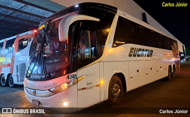 Eucatur - Empresa União Cascavel de Transportes e Turismo 4741 na cidade de Goiânia, Goiás, Brasil, por Carlos Júnior. ID da foto: 12051057.