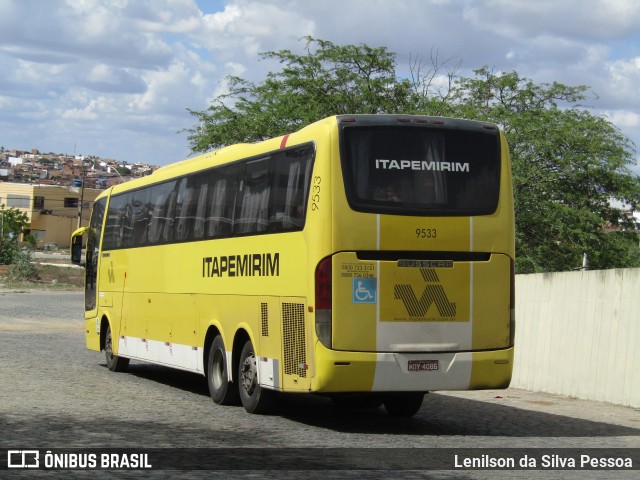 Viação Itapemirim 9533 na cidade de Caruaru, Pernambuco, Brasil, por Lenilson da Silva Pessoa. ID da foto: 12052116.