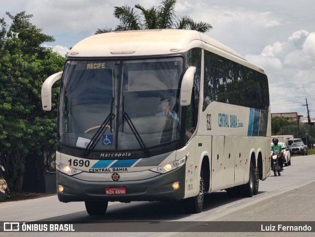 Viação Central Bahia de Transportes 1690 na cidade de Rio Largo, Alagoas, Brasil, por Luiz Fernando. ID da foto: 12052661.