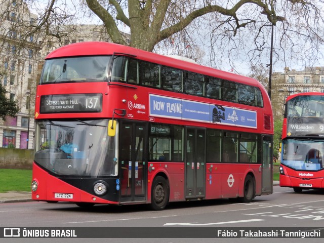 Arriva LT724 na cidade de London, Greater London, Inglaterra, por Fábio Takahashi Tanniguchi. ID da foto: 12054661.