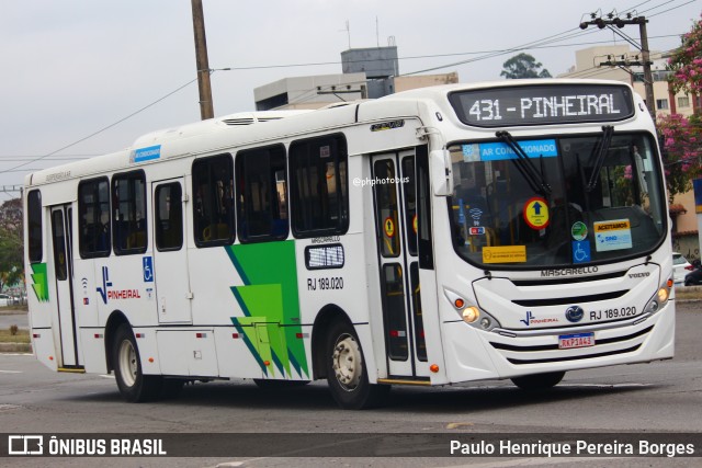 Viação Pinheiral RJ 189.020 na cidade de Volta Redonda, Rio de Janeiro, Brasil, por Paulo Henrique Pereira Borges. ID da foto: 12054651.