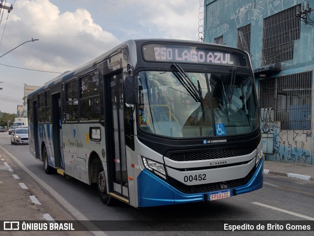 Viação Nossa Cidade 00452 na cidade de Franco da Rocha, São Paulo, Brasil, por Espedito de Brito Gomes. Número da foto: #12055619.