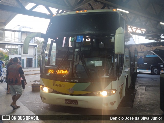 Empresa Gontijo de Transportes 14160 na cidade de Rio de Janeiro, Rio de Janeiro, Brasil, por Benício José da Silva Júnior. Número da foto: #12055449.