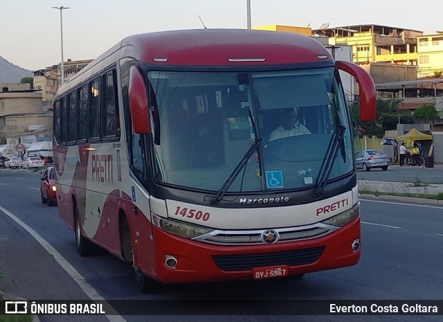 Viação Pretti 14500 na cidade de Cariacica, Espírito Santo, Brasil, por Everton Costa Goltara. Número da foto: #12055443.