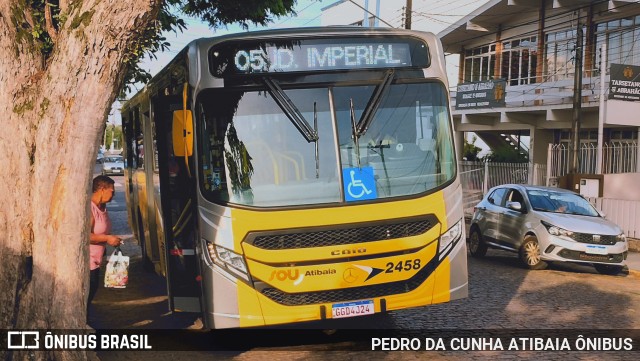 Sancetur - Sou Atibaia 2458 na cidade de Atibaia, São Paulo, Brasil, por PEDRO DA CUNHA ATIBAIA ÔNIBUS. Número da foto: #12055909.