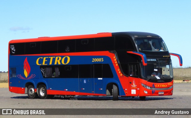 Viação Cetro 20003 na cidade de Vitória da Conquista, Bahia, Brasil, por Andrey Gustavo. Número da foto: #12057460.