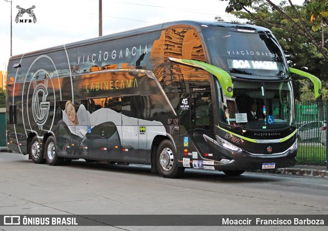 Viação Garcia 87109 na cidade de São Paulo, São Paulo, Brasil, por Moaccir  Francisco Barboza. Número da foto: #12057488.