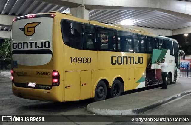 Empresa Gontijo de Transportes 14980 na cidade de Aracaju, Sergipe, Brasil, por Gladyston Santana Correia. Número da foto: #12058492.
