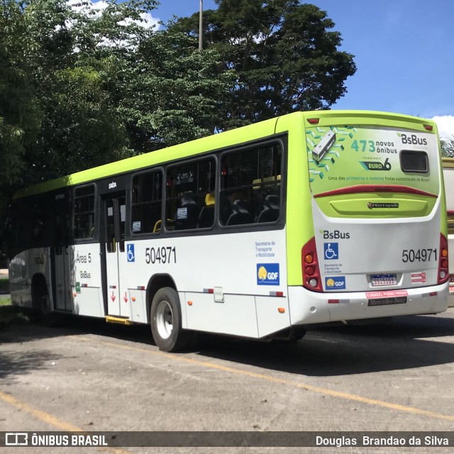 BsBus Mobilidade 504971 na cidade de Taguatinga, Distrito Federal, Brasil, por Douglas  Brandao da Silva. Número da foto: #12060154.