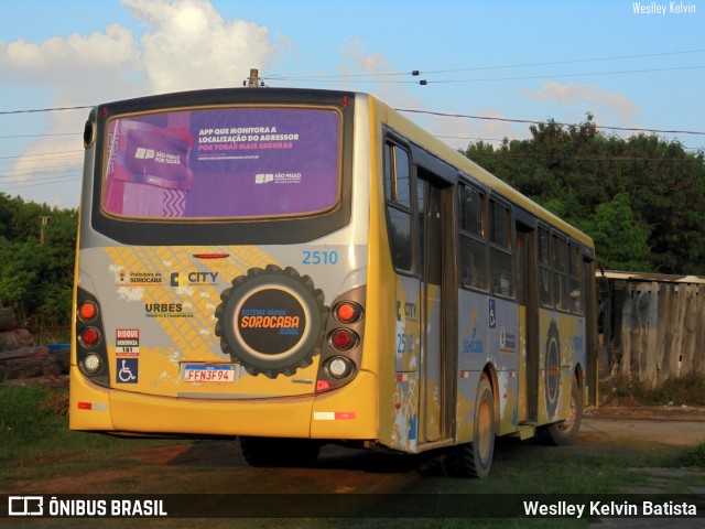 City Transporte Urbano Intermodal Sorocaba 2510 na cidade de Sorocaba, São Paulo, Brasil, por Weslley Kelvin Batista. Número da foto: #12059877.