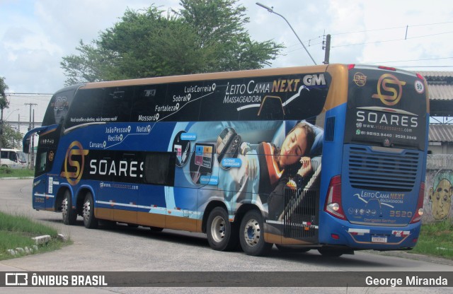 Soares Turismo e Fretamento 3520 na cidade de Recife, Pernambuco, Brasil, por George Miranda. Número da foto: #12060193.