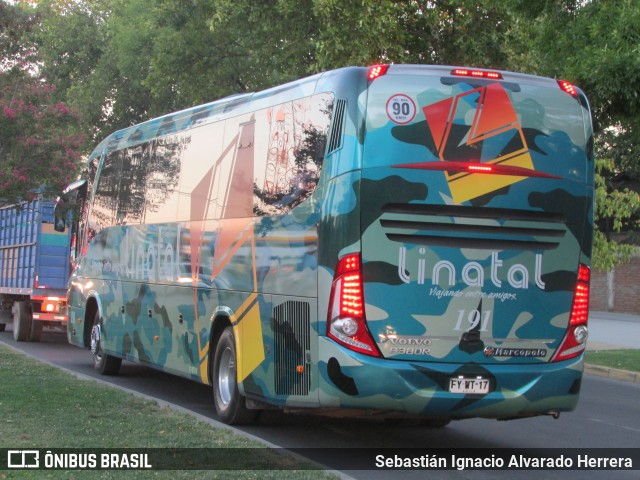 Buses Linatal 191 na cidade de Chillán, Ñuble, Bío-Bío, Chile, por Sebastián Ignacio Alvarado Herrera. Número da foto: #12060220.