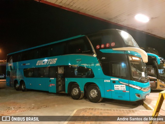 Eucatur - Empresa União Cascavel de Transportes e Turismo 5705 na cidade de Registro, São Paulo, Brasil, por Andre Santos de Moraes. Número da foto: #12060780.
