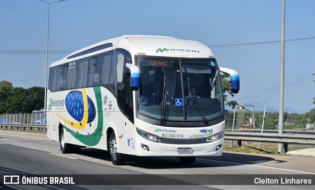 Marinho Transporte e Turismo RJ 542.016 na cidade de São Gonçalo, Rio de Janeiro, Brasil, por Cleiton Linhares. Número da foto: #12058646.
