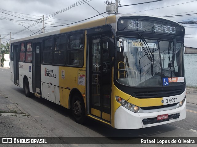 Transunião Transportes 3 6697 na cidade de São Paulo, São Paulo, Brasil, por Rafael Lopes de Oliveira. ID da foto: 11990925.