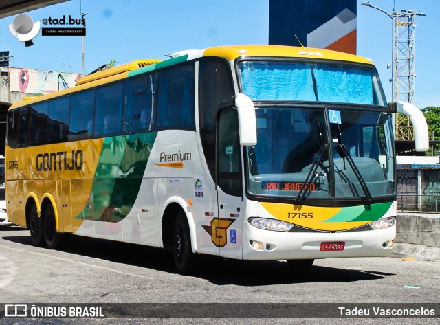 Empresa Gontijo de Transportes 17155 na cidade de Rio de Janeiro, Rio de Janeiro, Brasil, por Tadeu Vasconcelos. ID da foto: 11992000.