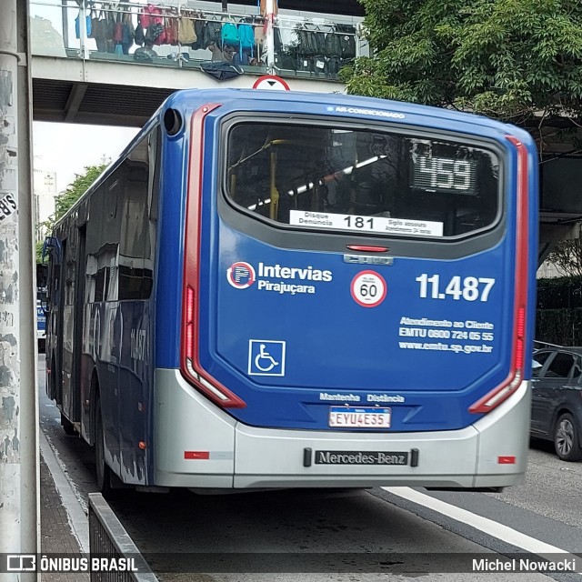 Viação Pirajuçara 11.487 na cidade de São Paulo, São Paulo, Brasil, por Michel Nowacki. Número da foto: #11991660.