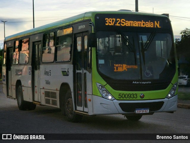 BsBus Mobilidade 500933 na cidade de Samambaia, Distrito Federal, Brasil, por Brenno Santos. ID da foto: 11992299.