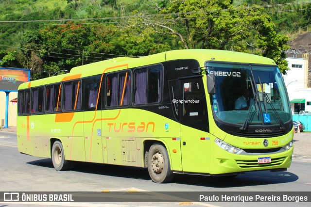 Tursan - Turismo Santo André 758 na cidade de Piraí, Rio de Janeiro, Brasil, por Paulo Henrique Pereira Borges. ID da foto: 11993002.