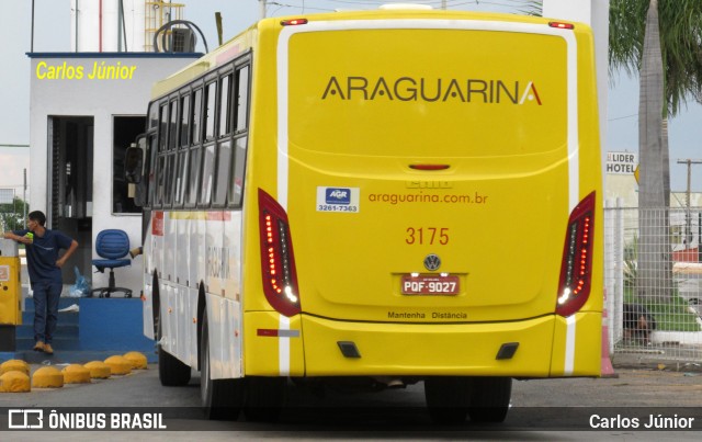 Viação Araguarina 3175 na cidade de Goiânia, Goiás, Brasil, por Carlos Júnior. ID da foto: 11993332.